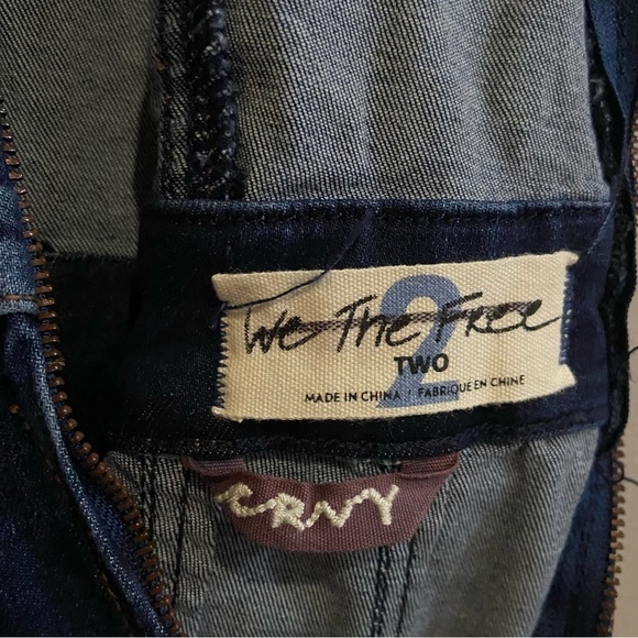 New! Free People curvy Sydney denim halter neck flare leg jumpsuit 28039 - Picture 15 of 16